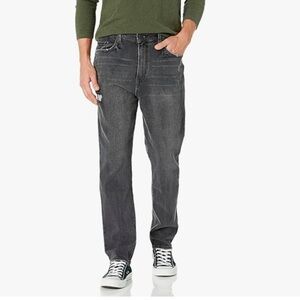 NWT True Religion Men’s Logan Relaxed Tapered Fit Black Distressed Jeans Size 33